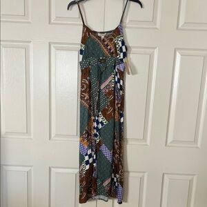 Rewind Multicolor Patchwork Midi Dress